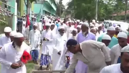 দলগাঁও ভাগ: দলগাওত ঈদ উপলক্ষে সমূহীয়া নামাজ আদায়