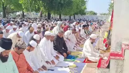 दमोह: देश और दुनिया के साथ दमोह में भी ईद-उल-अजहा का पर्व हर्षोल्लास से मनाया गया, अमन चैन की दुआएं मांगी गईं