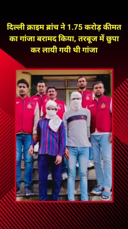 सीलमपुर: दिल्ली क्राइम ब्रांच ने ₹1.75 करोड़ का गांजा बरामद किया, तरबूज में छुपाकर लाई गई थी 348 किलो गांजा