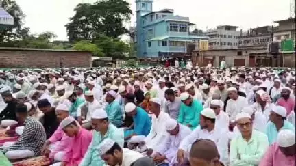শিলচর: শিলচর মেহেরপুরে শান্তিপূর্ণভাবে ঈদুজ্জোহা পালিত