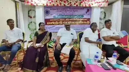 திருப்பத்தூர்: கலைஞரின் ஆட்சி பொற்காலம், ஸ்டாலின் ஆட்சி இருண்டகாலமாக உள்ளது-ரயில்வே ஸ்டேஷன் ரோட்டில் பட்டதாரி ஆசிரியர் கழக தலைவர் பேட்டி