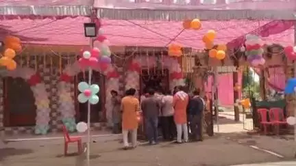 मानपुर: बरबसपुर बस स्टैंड में वैदिक मंत्रोच्चारण के साथ देवी दुर्गा व भगवान श्री गणेश की प्राण प्रतिष्ठा कार्यक्रम शुरू