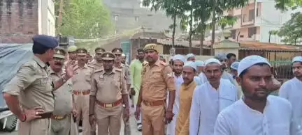 राजातालाब: रोहनिया और लोहता में कड़ी सुरक्षा के बीच अदा की गई ईद उल अजहा की नमाज़