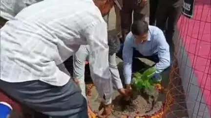 खंडवा नगर: खंडवा: पार्वतीबाई धर्मशाला में कलेक्टर द्वारा पौधारोपण