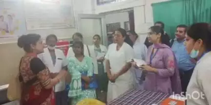 सोहागपुर: एनएचएम भोपाल की दो सदस्यीय टीम ने जिला चिकित्सालय के मेटरनिटी वार्ड का निरीक्षण किया