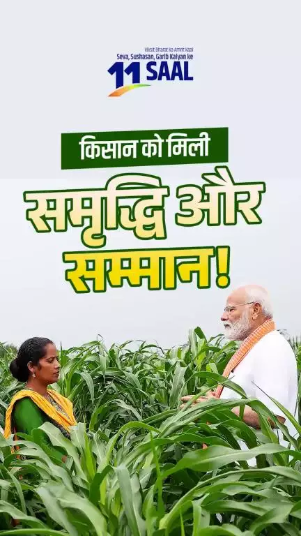 किसान को मिली समृद्धि और सम्मान