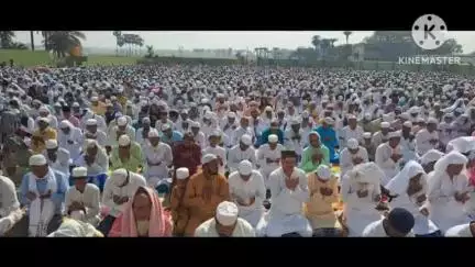बसंतराय: बसंतराय गदालबाग में मुस्लिम समाज ने बकरीद के अवसर पर नमाज़ अदा की, पुलिस रही मुस्तैद