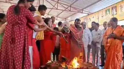 జహీరాబాద్: బర్దిపూర్ దత్తగిరి క్షేత్రంలో వైభవంగా ముగిసిన మహా రుద్రాయాగం, పూర్ణాహుతి