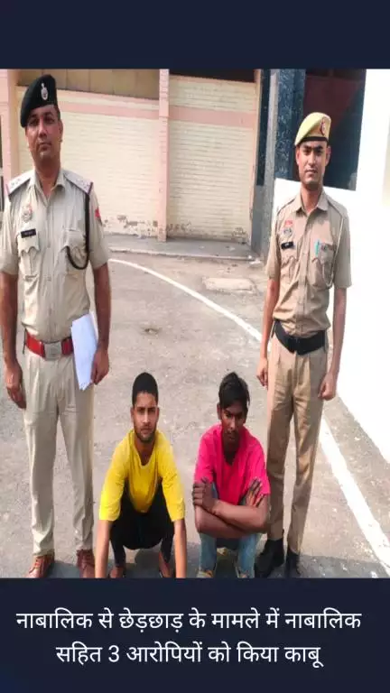 फरीदाबाद: नाबालिग से छेड़छाड़ और नुकीली वस्तु से चोट पहुंचाने के मामले में 3 आरोपी गिरफ्तार