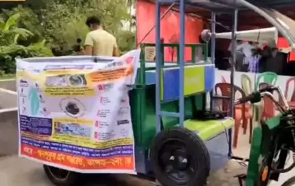 ভাঙড় ২: পুরসভার মতোই এবার গ্রাম সভাতেও ময়লা আবর্জনার ফেলার জন্য ই-রিক্সা চালু হল ভাঙ্গড়ে