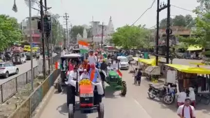 सुठालिया: किसान मोर्चा ने निकाली ट्रैक्टर तिरंगा यात्रा, सुठालिया-ब्यावरा क्षेत्र के किसान नेता व प्रदेश पदाधिकारी हुए शामिल