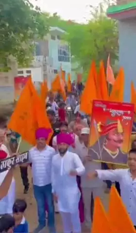 बहरोड़: बहरोड में पृथ्वीराज चौहान की जयंती मनाई गई, राजपूत समाज ने निकाली शोभायात्रा, सैकड़ों की संख्या में जुटे लोग