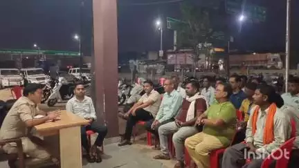 त्योंथर: रीवा: एसपी के निर्देश पर चाकघाट थाना प्रभारी ने नगर रक्षा समिति की तैनाती को लेकर ली बैठक
