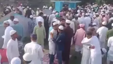 बेनीपुर: बेनीपुर क्षेत्र में शनिवार को ईद-उल-अजहा पर्व की नमाज अदा की गई