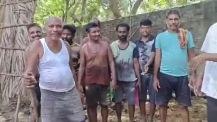 ముమ్మిడివరం లో  గోధుమ త్రాచుపాము హల్ చల్, చాకచక్యంగా డబ్బాలో బంధించిన స్నేక్ క్యాచర్ వర్మ