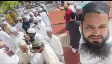 रन्नौद: रन्नौद स्थित ईदगाह पर ईद की नमाज अदा की गई, दुआ मांगी गई