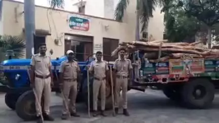 धरियावद: धरियावद वन विभाग की कार्रवाई में खेर की लकड़ी के साथ ट्रैक्टर मय ट्राली किया गया जब्त
