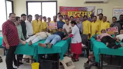 रतलाम नगर: रतलाम: मानव सेवा समिति परिसर में परस्पर संस्था का रक्तदान अभियान, संस्था ने किया अभिनंदन