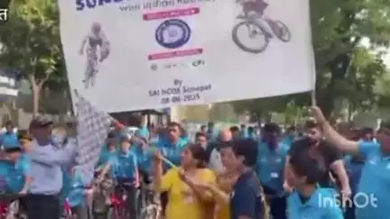 सोनीपत: सोनीपत में रेलवे और साईं कर्मियों ने मिलकर निकाली साइकिल रैली, परिवार के सदस्य भी हुए शामिल