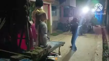 নলহাটি ২: ভদ্রপুর গ্রামে বহু পুরনো গঙ্গা প্রতিমার বিসর্জনের শোভাযাত্রায় মেতেছে গ্রামবাসীরা