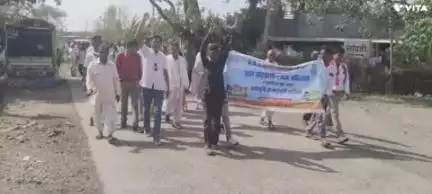बागीदौरा: वंदे गंगाजल जल संरक्षण अभियान के तहत 5 जून से 20 जून तक सेवना गांव से 3 किमी बारीगामा तक निकाली गई पैदल यात्रा