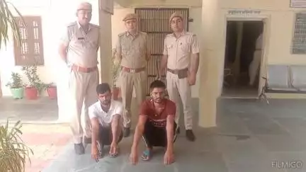बीदासर: पेट्रोल पंप लूट के आरोप में सांडवा पुलिस ने दो बदमाशों को किया गिरफ्तार