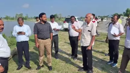 बसंतपुर: जल संसाधन विभाग के अपर सचिव यशपाल मीणा ने तटबंध कार्यों का निरीक्षण किया, बाढ़ पर दिए निर्देश
