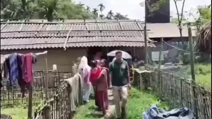 মাৰ্ঘেৰিটা: লিডুত  লাজুকী বান্দৰ উদ্ধাৰ,উদ্ধাৰ হোৱা লাজুকী বান্দৰটো বন বিভাগে লৈ যায়