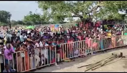 வேப்பந்தட்டை: பசும்பலூரில் திரௌபதி அம்மன் கோயில் தீமிதி திருவிழா, ஆயிரக்கணக்கான பக்தர்கள் பங்கேற்பு