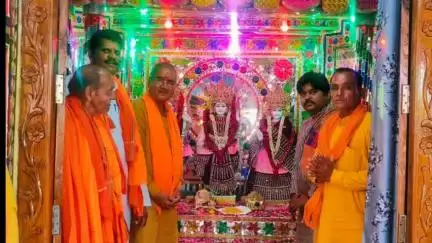 राजगढ़: राजगढ़ के पदमपुरा गांव में श्रीराम मंदिर प्राण प्रतिष्ठा कार्यक्रम का आयोजन किया गया