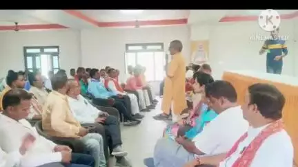 बगहा: बगहा में भाजपा द्वारा 'संकल्प से सिद्धि तक' कार्यक्रम का आयोजन