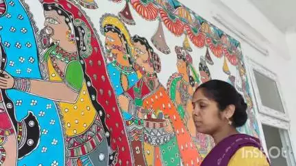 कहरा: सहरसा: अमृत भारत स्टेशन की दीवारों पर 17 कलाकारों द्वारा मिथिला पेंटिंग