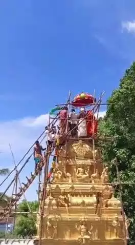 சிவகிரி: சங்கு புரத்தில் பாலசுப்ரமணிய சுவாமி ஆலய நூதன ராஜகோபர அஷ்ட பத்தின மகா கும்பாபிஷேகம் நடைபெற்றது