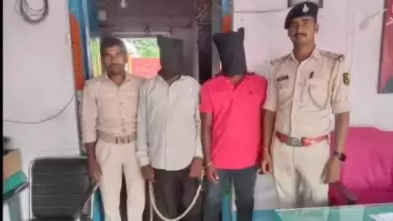 अथमलगोला: अथमलगोला में संवेदक से रंगदारी मांगने के आरोप में दो गिरफ्तार