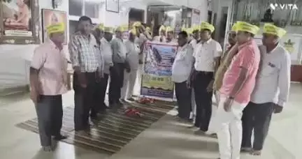 बागीदौरा: विश्व जैन संगठन द्वारा आयोजित नेमि गिरनार धर्म पदयात्रा के अंतर्गत बड़ोदिया में स्वागत सभा का आयोजन किया गया