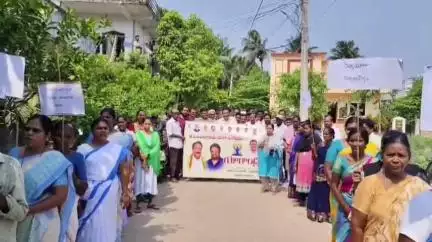 వాడపాలెంలో యోగాంధ్ర ర్యాలీలో పాల్గొన్న ఎమ్మెల్యే సత్యానందరావు