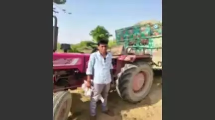 सवाई माधोपुर: कुंडेरा थाना पुलिस ने बनास नदी से अवैध बजरी से भरी ट्रैक्टर-ट्रॉली को किया ज़ब्त