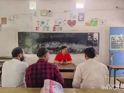 खैरा: राज्य निर्वाचन आयोग के निर्देशानुसार एवं जिला पदाधिकारी जमुई के आदेश अनुसार विद्यालय खैरा में बी एल ओ मूल्यांकन कार्यक्र