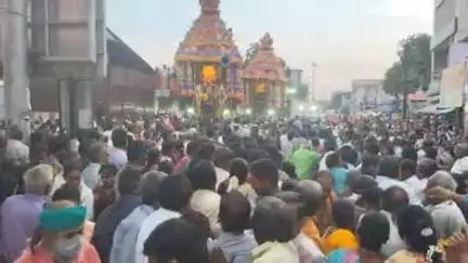 திருப்பூர் தெற்கு: அரிசி கடைவீதியில் ஸ்ரீ விஸ்வேஸ்வரர் கோவில் வைகாசி விசாக தேரோட்டம் கோலாகலமாக நடைபெற்றது