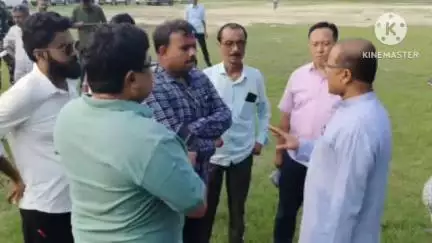 বিষ্ণুপুর ২: অভিষেক বন্দ্যোপাধ্যায় নিঃশব্দ বিপ্লবের অনুষ্ঠানের আগে শ্রীকৃষ্ণপুর বোরহানপুর স্কুল ফুটবল মাঠ পরিদর্শন করলেন গৌতম মিত্র