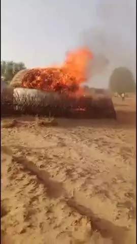 नोखा: भादला गांव में झोपड़े में आग लगने से महिला की जलने से हुई मौत, शव को मोर्चरी में रखवाया गया