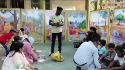 कुरई: पेंच टाइगर रिजर्व के टुरिया गेट पर बाघदेव अभियान के कार्यक्रम में पर्यटकों ने बढ़-चढ़कर हिस्सा लिया