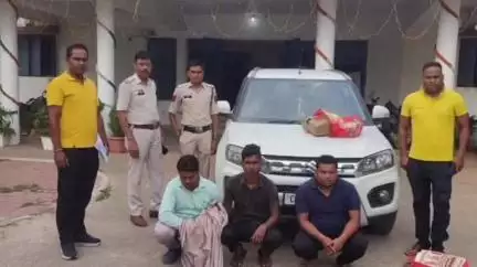 पुसौर: पुसौर में तीन गांजा तस्करों को गिरफ्तार किया गया, ओडिशा से कार में लाया जा रहा था गांजा, 11 लाख की संपत्ति जब्त