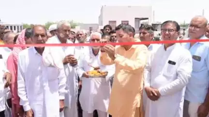 तारानगर: तारानगर के गांव बांय में श्याम गौशाला एवं गो अनुसंधान केंद्र द्वारा नंदी गौशाला का उद्घाटन