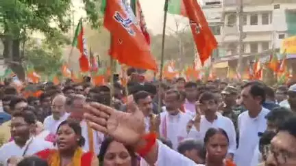 বোলপুর-শ্রীনিকেতন: মমতা যদি বাঁচতে চাও, অনুব্রতকে জেলে পাঠাও; বীরভূমে BJP-র মিছিলে বললেন বিরোধী দলনেতা শুভেন্দু অধিকারী