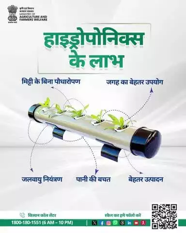 हाइड्रोपोनिक्स: अब खेती बिना मिट्टी के, कम संसाधनों में ज़्यादा उत्पादन! नवाचार से समृद्ध किसान।

#AgriGoI