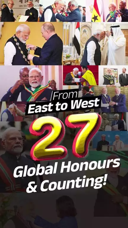 27 Global Honours: A Legacy of Leadership

PM Modi receives Namibia’s top civilian award, marking yet another milestone.