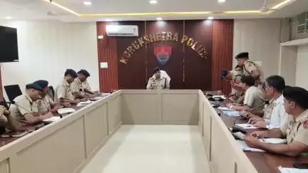 थानेसर: एसपी नीतीश अग्रवाल ने कांवड़ यात्रा को लेकर कुरुक्षेत्र पुलिस अधिकारियों के साथ की बैठक, दिए ज़रूरी दिशा निर्देश