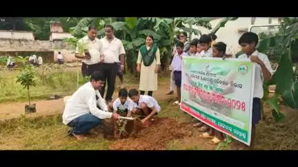 କାମାକ୍ଷାନଗର: ଆଲୁଅଝରଣ ଆଶ୍ରମ ବିଦ୍ୟାଳୟରେ ଵୃକ୍ଷ ରୋପଣ କାର୍ଯ୍ୟକ୍ରମ ଅନୁଷ୍ଠିତ, ଉପସ୍ଥିତ ଥିଲେ ବ୍ଲକ ମଙ୍ଗଳ ସମ୍ପ୍ରସାରଣ ଅଧିକାରିଣୀ ସ୍ମିତାଶ୍ରୀ ଜେନା