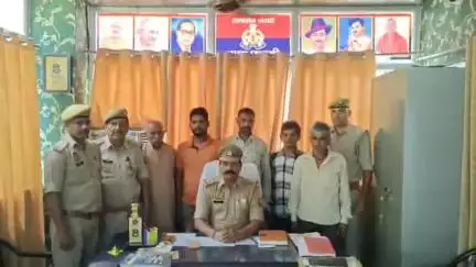 हर्रैया: छावनी थाने की पुलिस ने 5 वारंटियों को गिरफ्तार कर न्यायालय भेजा